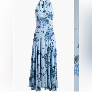 Reformation Briony Halter Midi Dress size 0 color- fresh air. Gorgeous NWT new